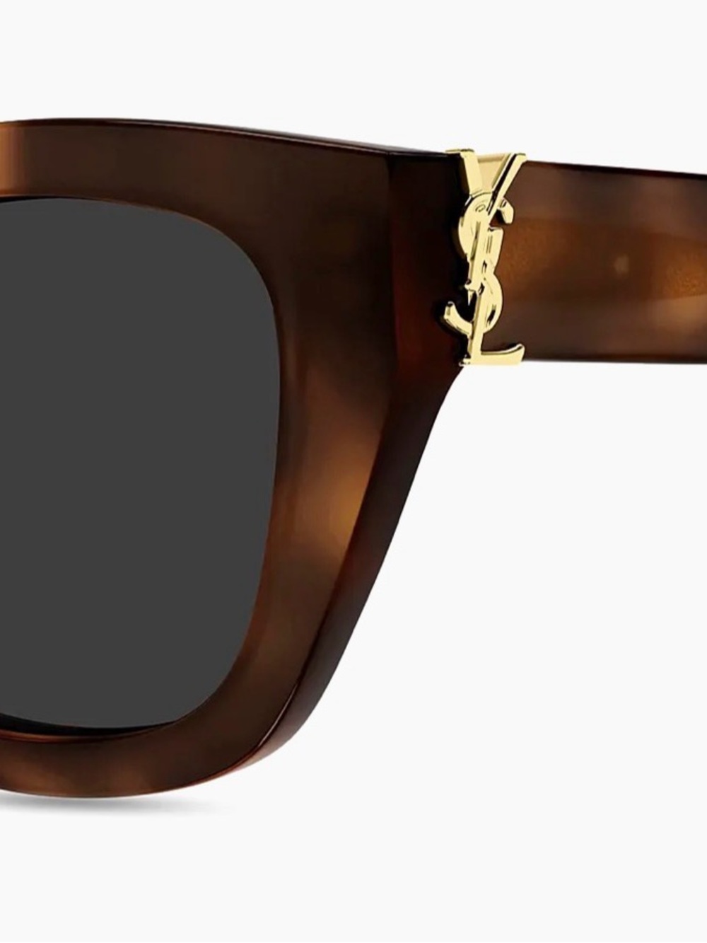 NEW Saint Laurent Cat Eye Sunglasses 55mm Havana Silver $475 NIB AUTHENTIC - Picture 6 of 6